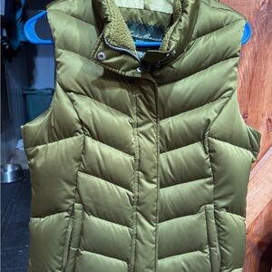 Eddie Bauer Brown Quilted Jacket with Sherpa Lining
